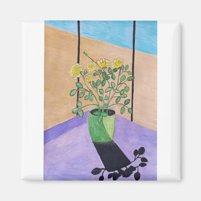 Yellow Roses Magnet (Front)