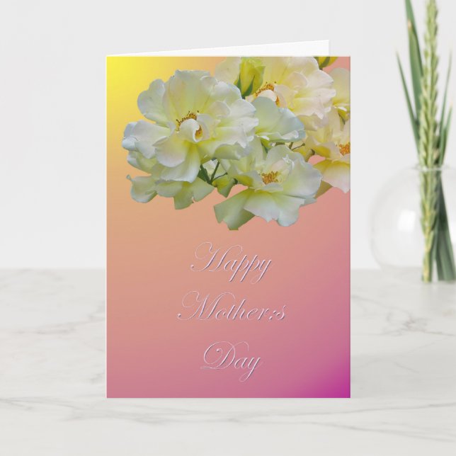 Yellow Roses Mother's Day Card (Front)