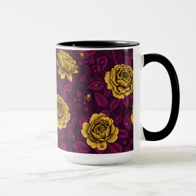 Yellow roses mug (Right)