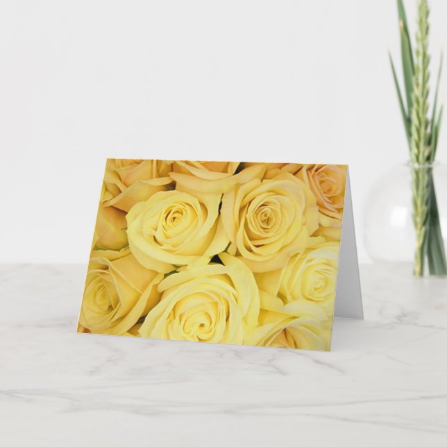 YELLOW Roses Note Cards (Front)