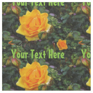 Yellow Roses - Personalise Fabric