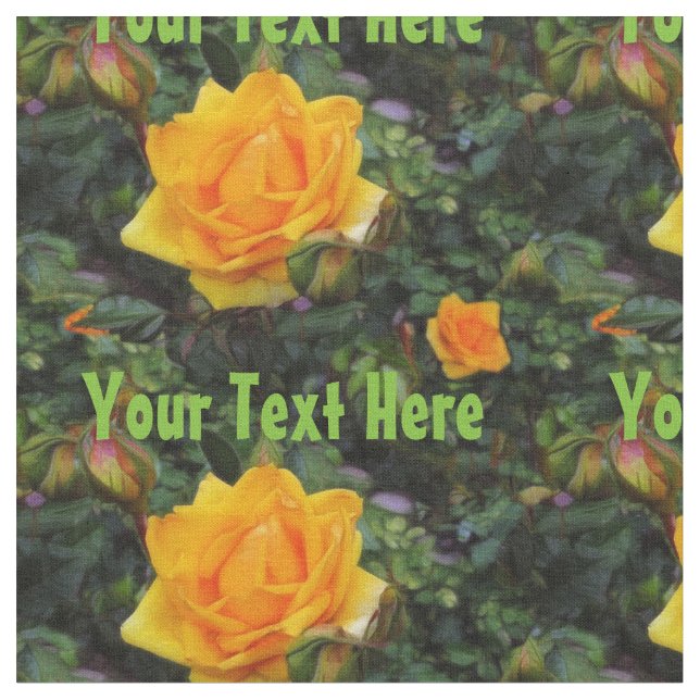 Yellow Roses - Personalise Fabric (Close Up)