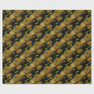 Yellow Roses Personalised Wrapping Paper