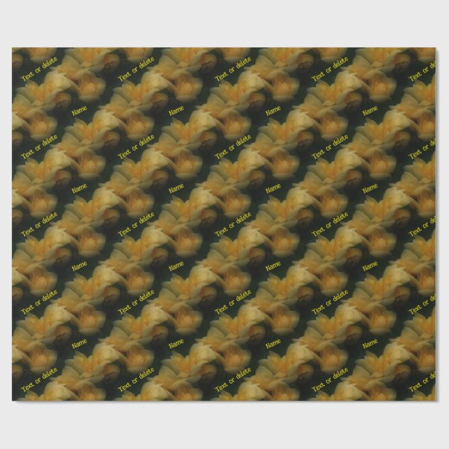 Yellow Roses Personalised Wrapping Paper (Flat)