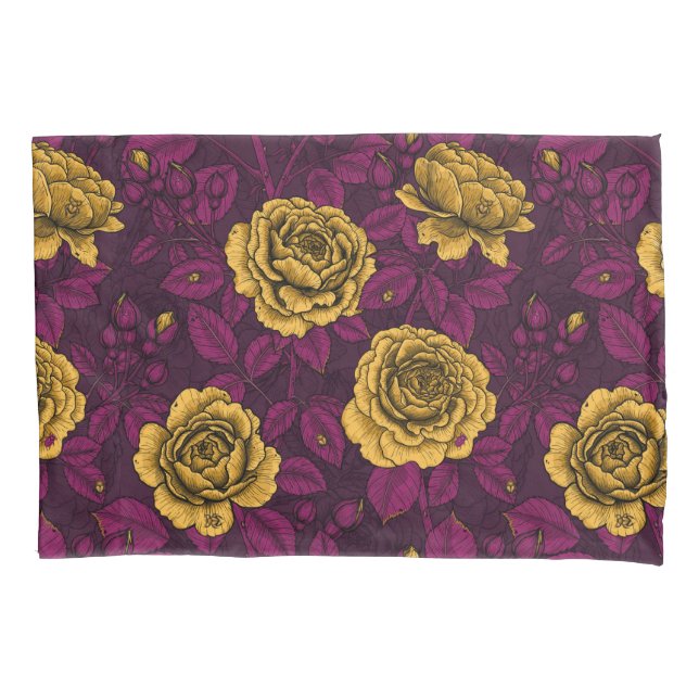Yellow roses pillowcase (Front)