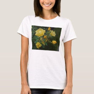 yellow roses rustic floral boho women tank top