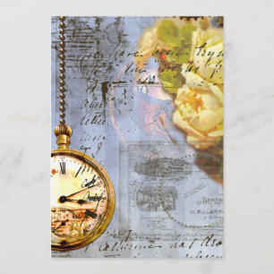 Yellow Roses & Steampunk Invites