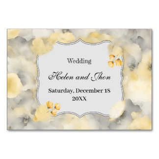 Yellow Roses Table Number