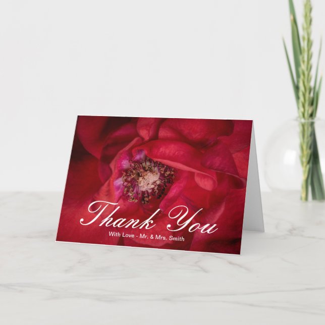 Yellow Roses Thank You Card (Front)