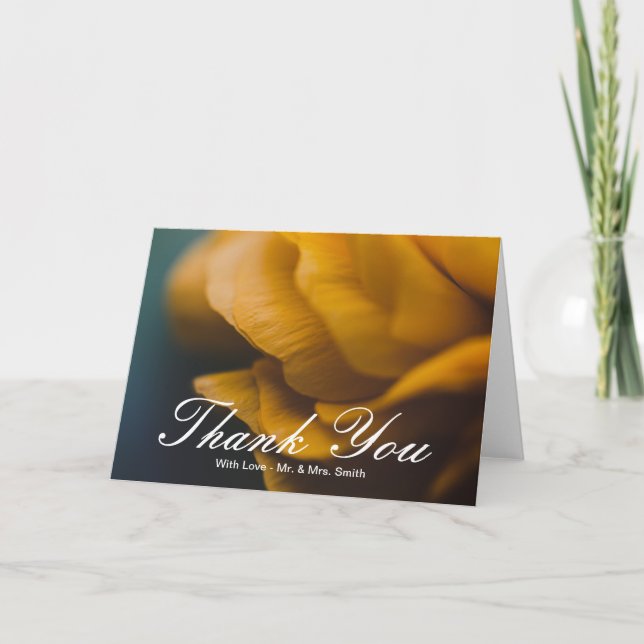 Yellow Roses Thank You Card (Front)