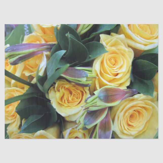 Yellow Roses Tissue Paper (Front)