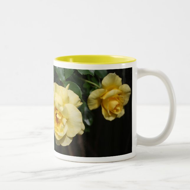 Yellow Roses Two-Tone Mug (Right)