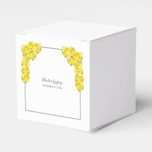 Yellow Roses Wedding Favour Box