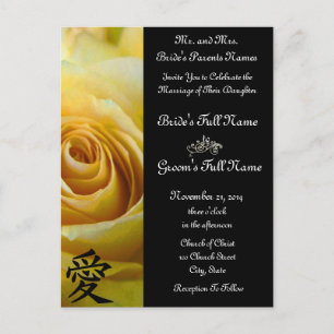 Yellow Roses Wedding Invitations and Favours