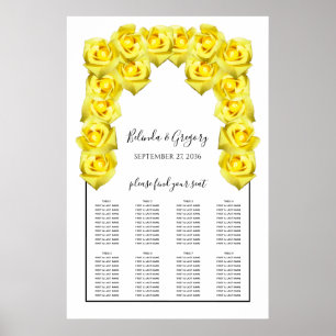 Yellow Roses Wedding Seating Chart