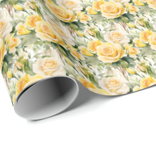 Yellow Roses Wrapping Paper