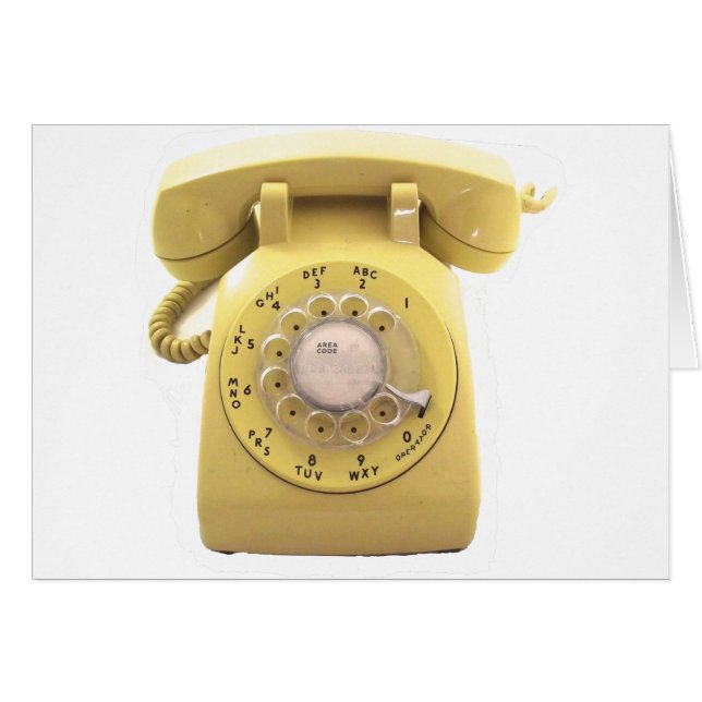 Yellow Rotary Phone (Front Horizontal)