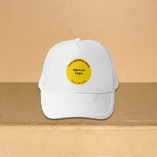 Yellow Round Business Brand on Trucker Hat