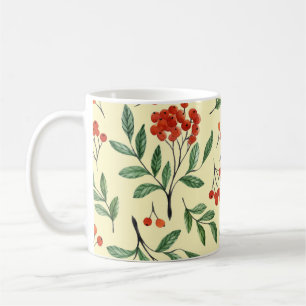 Yellow Rowan Watercolor Seamless Pattern Coffee Mug