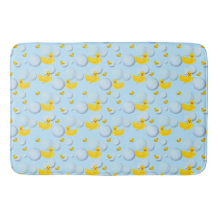 Yellow Rubber Duck and Bath Bubbles Mat