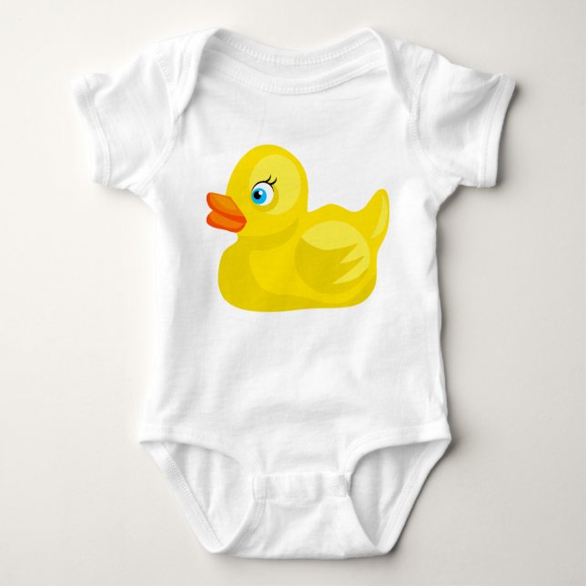 Yellow Rubber Duck Baby Bodysuit (Front)