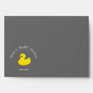 yellow rubber duck - baby shower envelopes