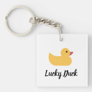 Yellow Rubber Duck Bath Lucky Duck Key Ring
