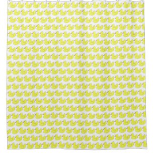 Yellow Rubber Duck Bathtub Toy Ducky Duckie Shower Curtain