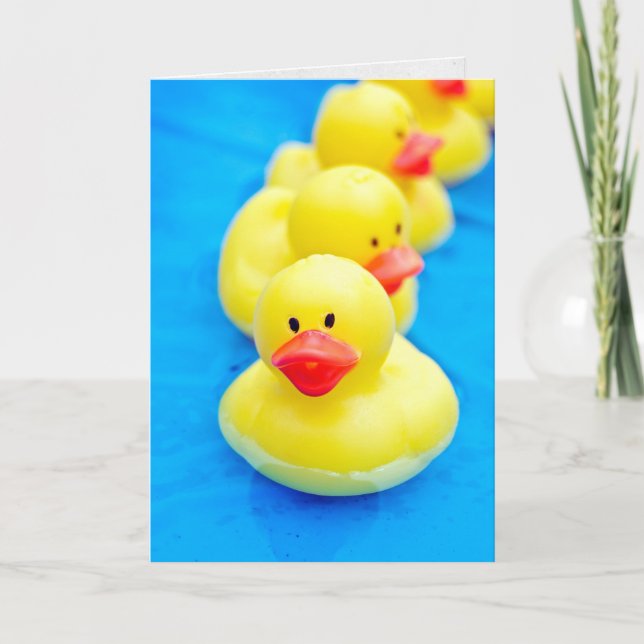 yellow rubber duck birthday card (Front)
