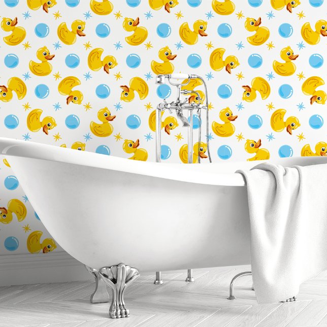 Yellow Rubber Duck & Bubbles Wallpaper (Creator Uploaded)