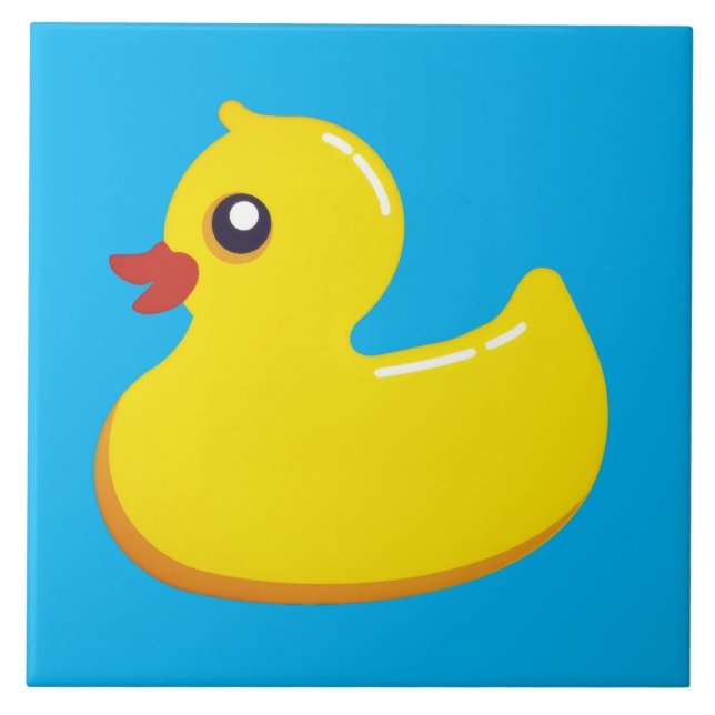 yellow rubber duck  ceramic tile (Front)