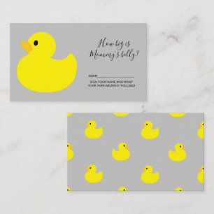 Yellow Rubber Duck How big is mummy's belly Enclosure Card