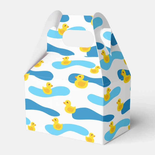 Yellow Rubber Duck Pattern Favour Box (Front Side)
