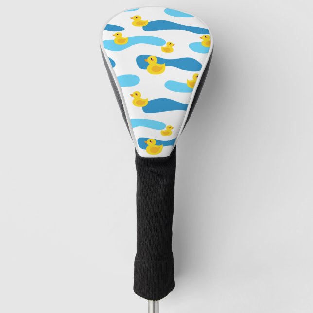 Yellow Rubber Duck Pattern Golf Head Cover (Front)