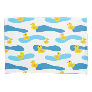 Yellow Rubber Duck Pattern Pillowcase