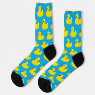 yellow rubber duck pattern socks