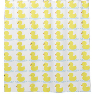 Yellow Rubber Duck Shower Curtain