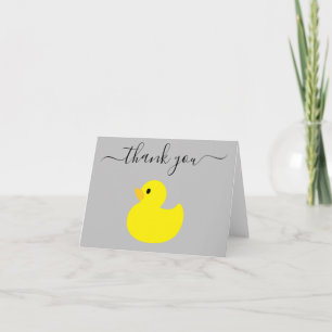 Yellow Rubber Duck Thank You Note Card