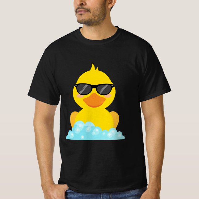 Yellow Rubber Duck with Sunglasses T-Shirt (Front)