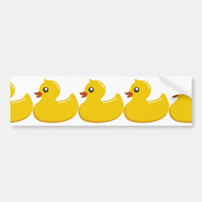 Yellow Rubber Duckie Bumper Sticker (Front)