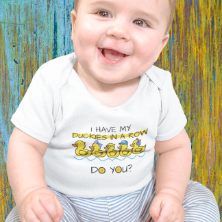 Yellow Rubber Duckies  Baby Bodysuit