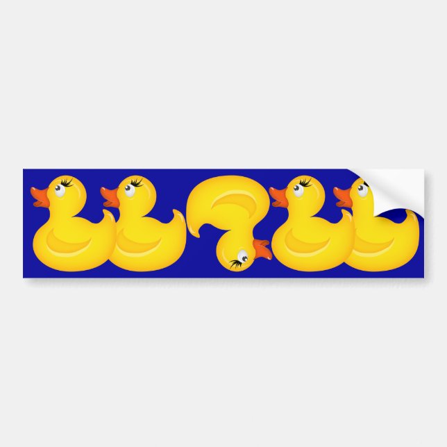 Yellow Rubber Duckies Bumper Sticker (Front)
