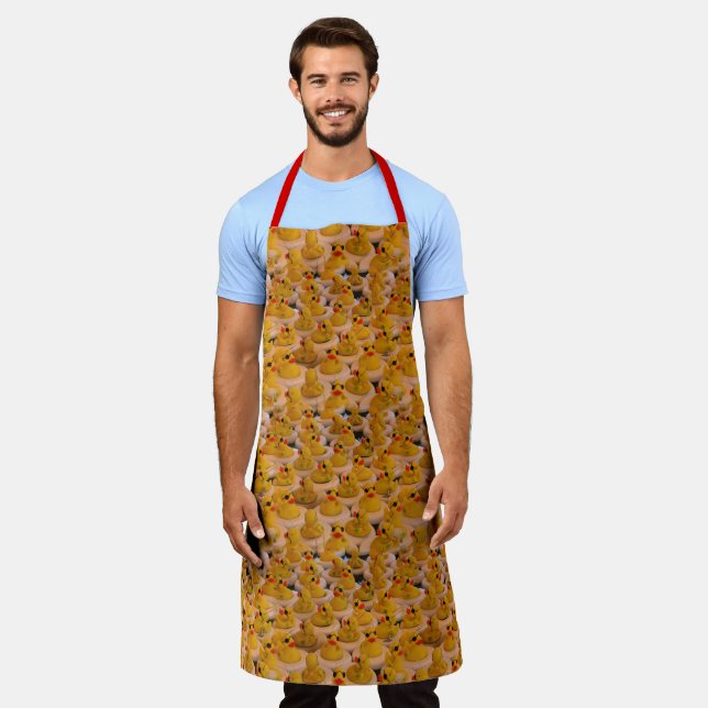 Yellow Rubber Ducks Animal Pattern    Apron (Worn)