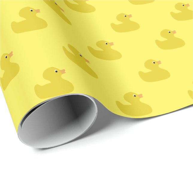 Yellow Rubber Ducky | Any Colour Background Wrapping Paper (Roll Corner)