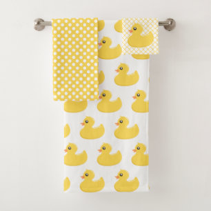 Yellow Rubber Ducky Bath Towel Set