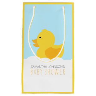 Yellow Rubber Ducky Bubble Bath Baby Shower Small Gift Bag
