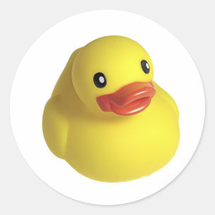 Yellow Rubber Ducky Classic Round Sticker