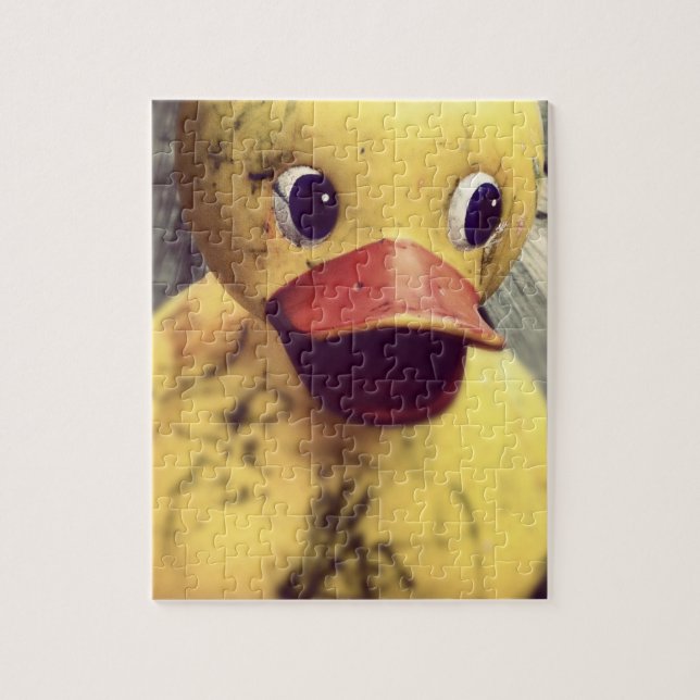Yellow Rubber Ducky Covered in Dirt! Jigsaw Puzzle (Vertical)