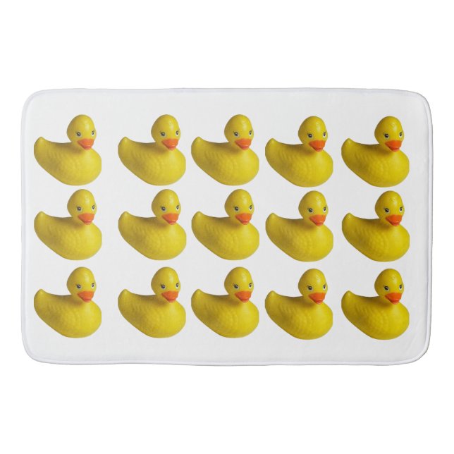Yellow Rubber Ducky Duck Fun Kids Bath Time Mat (Front)