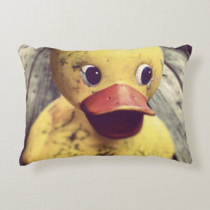 Yellow Rubber Ducky Needs a Bath! Decorative Cushion